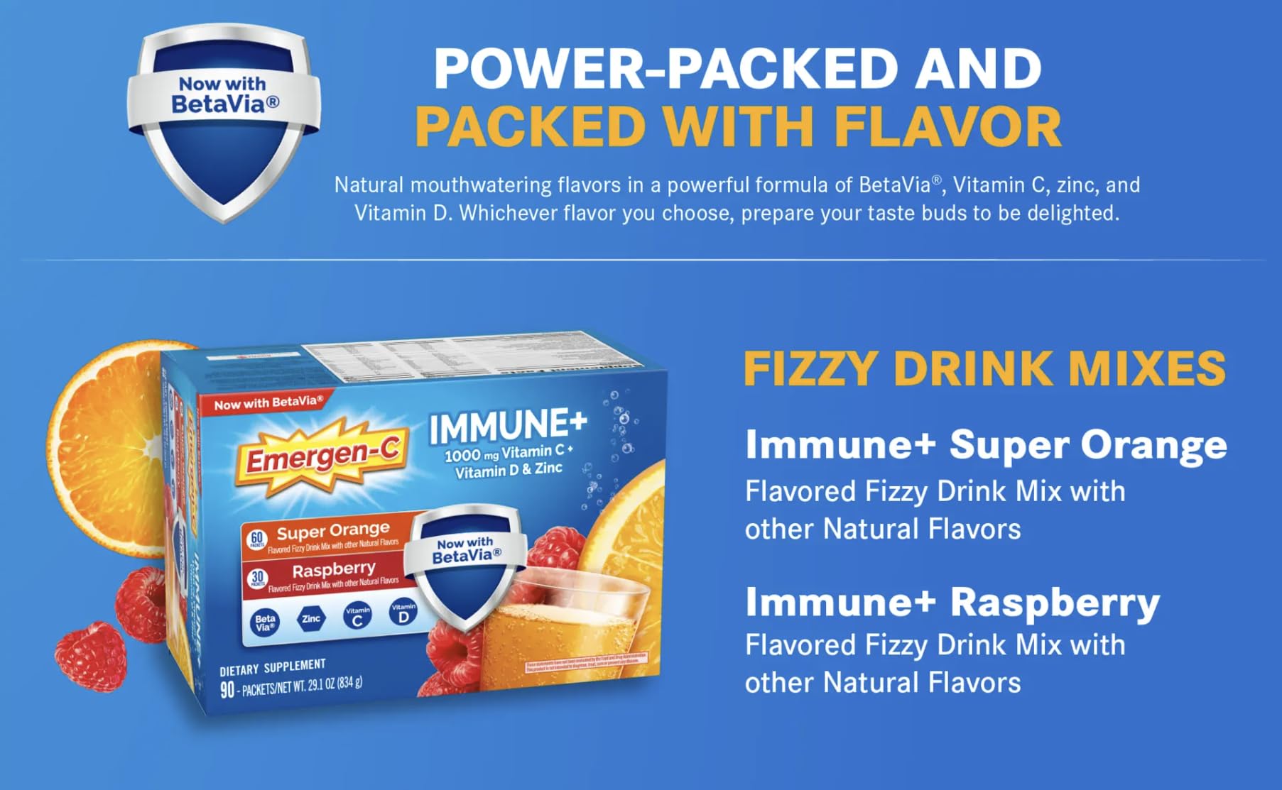 90-pack box of Emergen-C Immune+