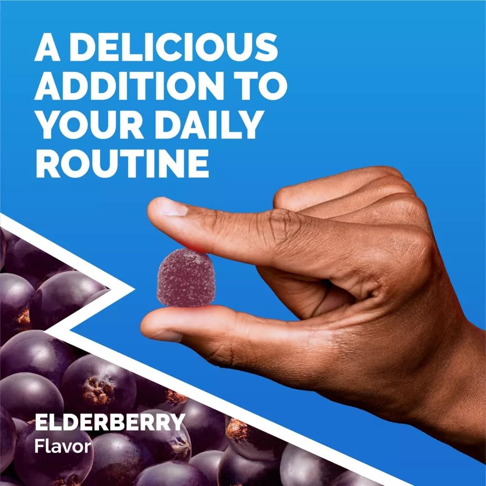 Nutrition facts for Emergen-C Immune+ Elderberry Gummies