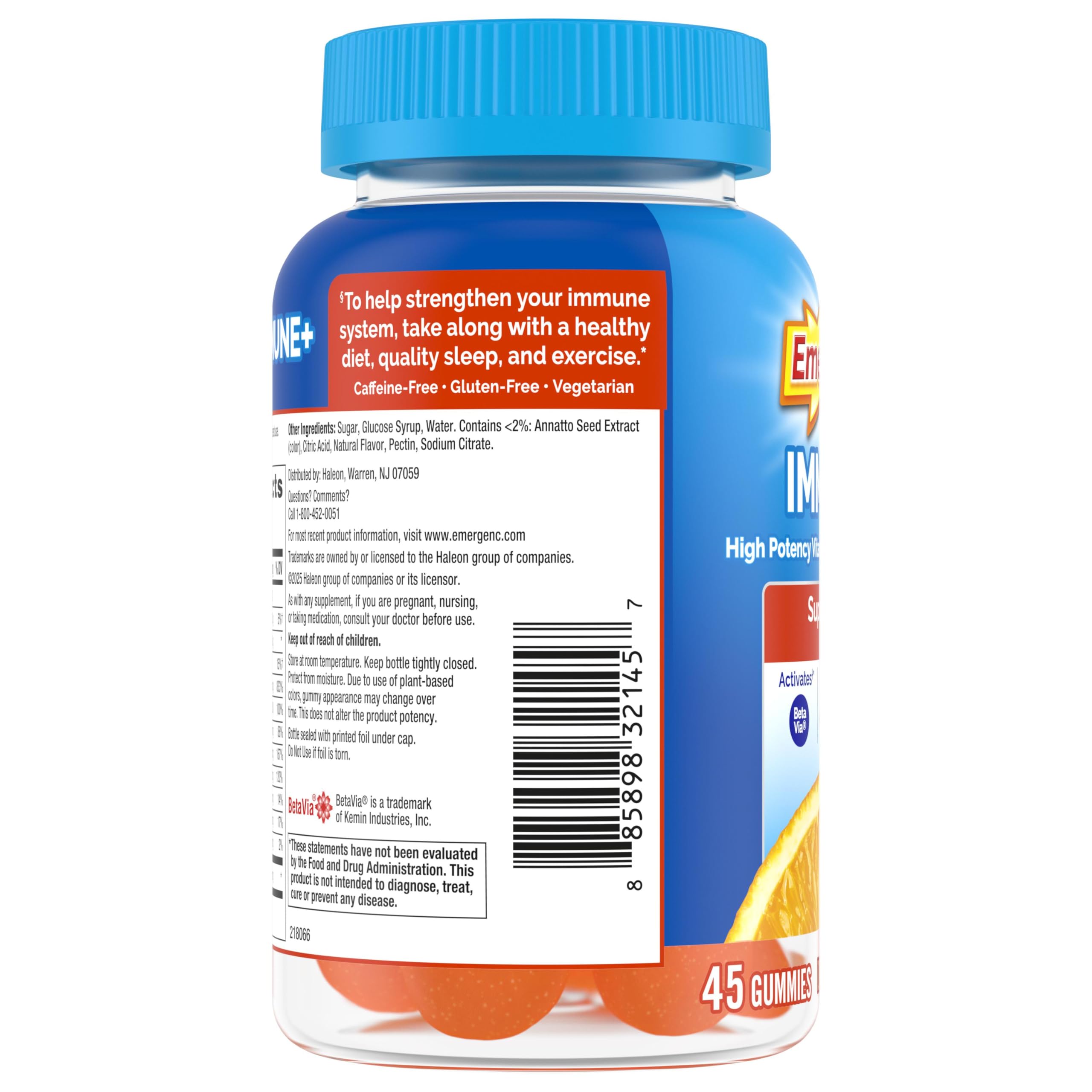 Gummies arranged on kitchen counter for easy daily dose with Emergen-C.