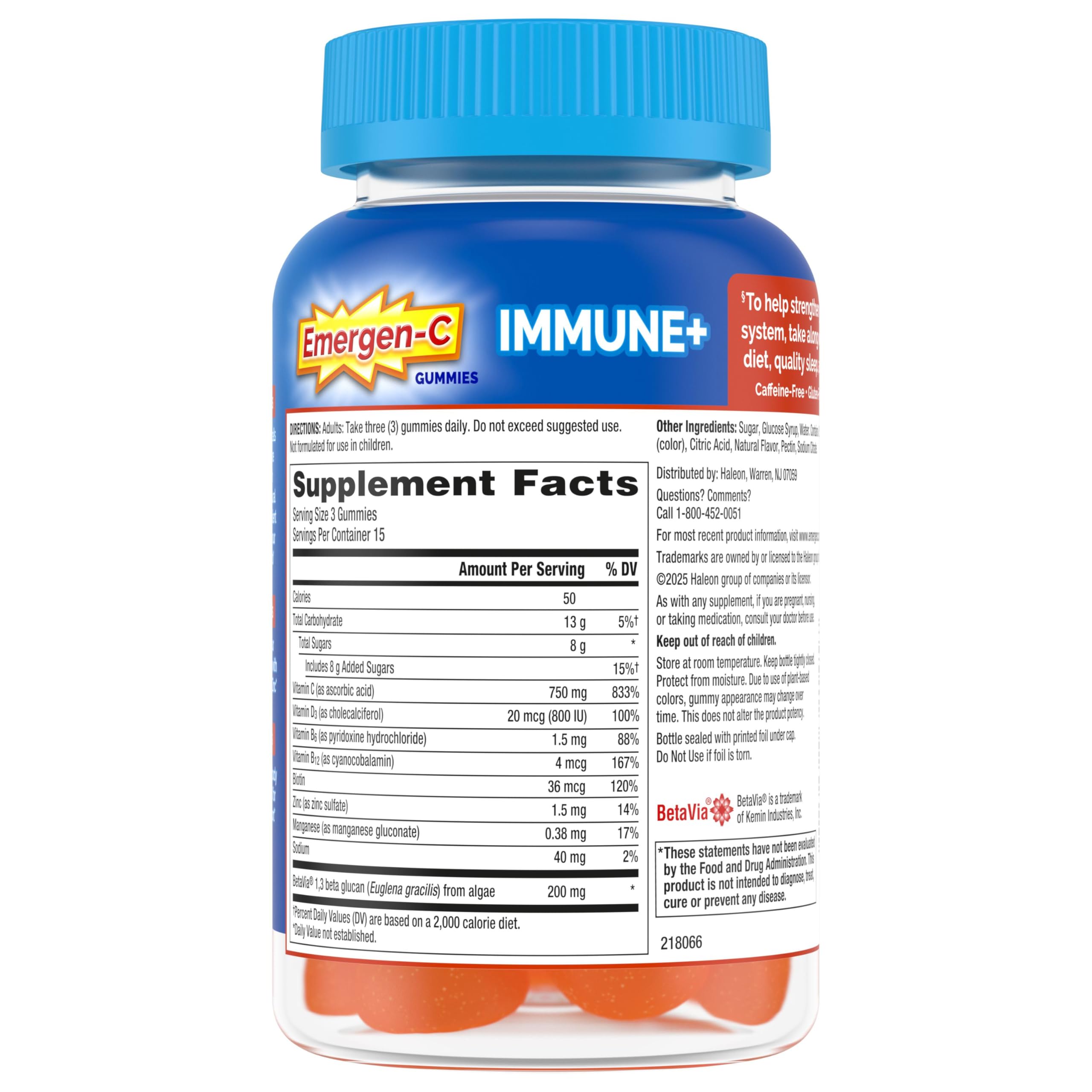 Daily usage scene showing Emergen-C Immune+ as part of a routine.