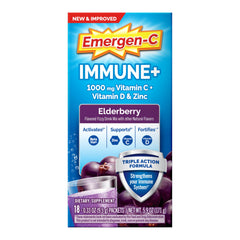 Front of Emergen-C Immune+ Triple Action Powder 18-pack box