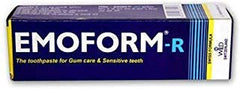 Emoform-R toothpaste 100g tube - gum strengthening, sensitivity relief, plaque prevention.