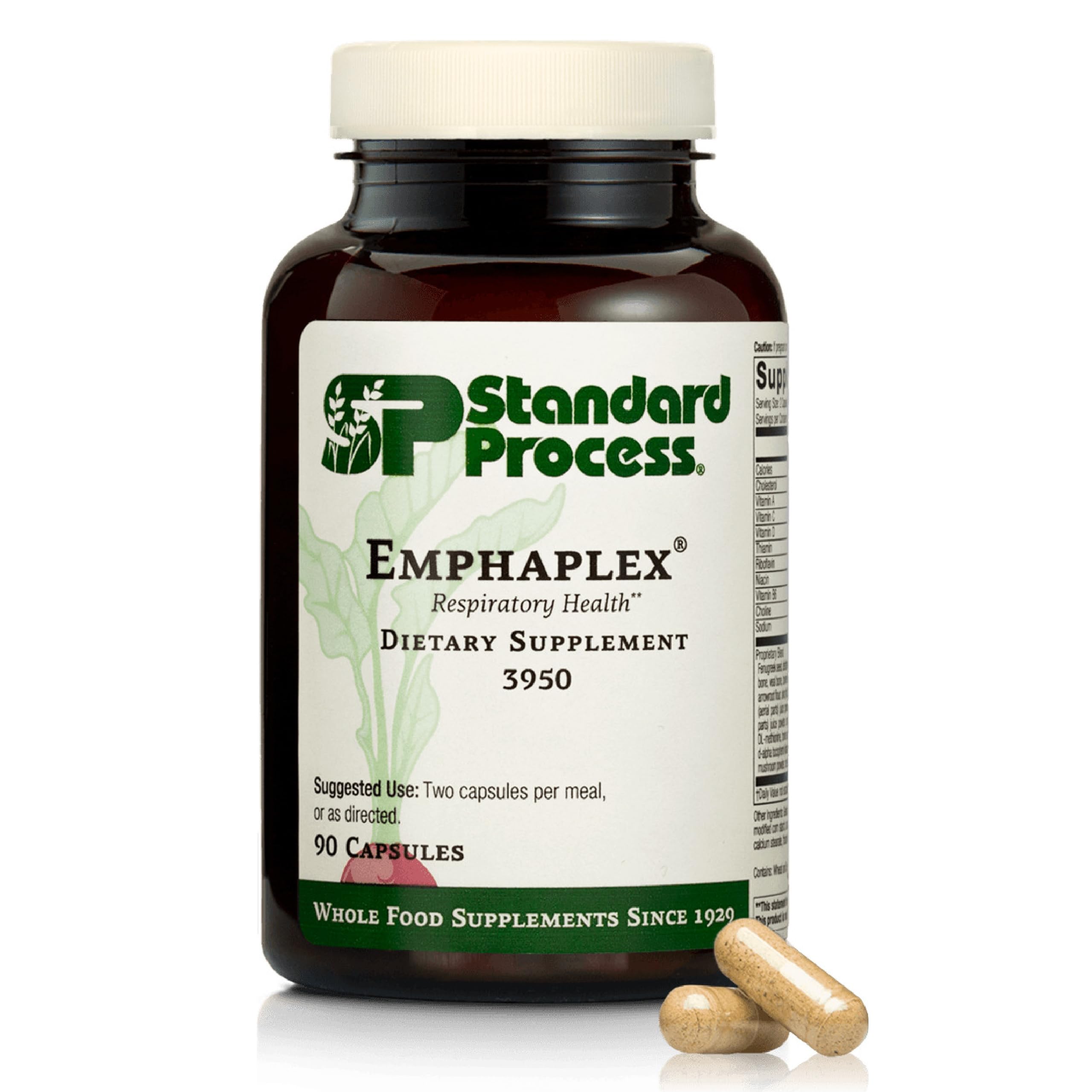 Emphaplex bottle describing respiratory support features