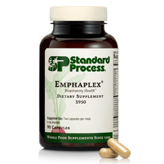 Emphaplex bottle describing respiratory support features