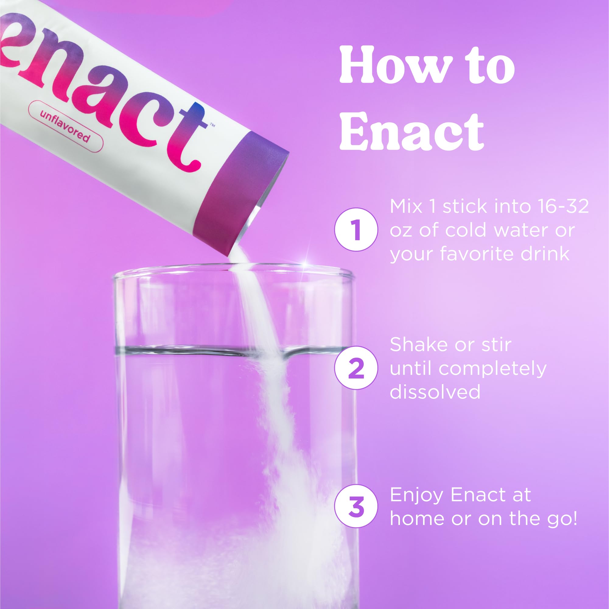 Enact Hydration 12-count box packaging on a shelf.