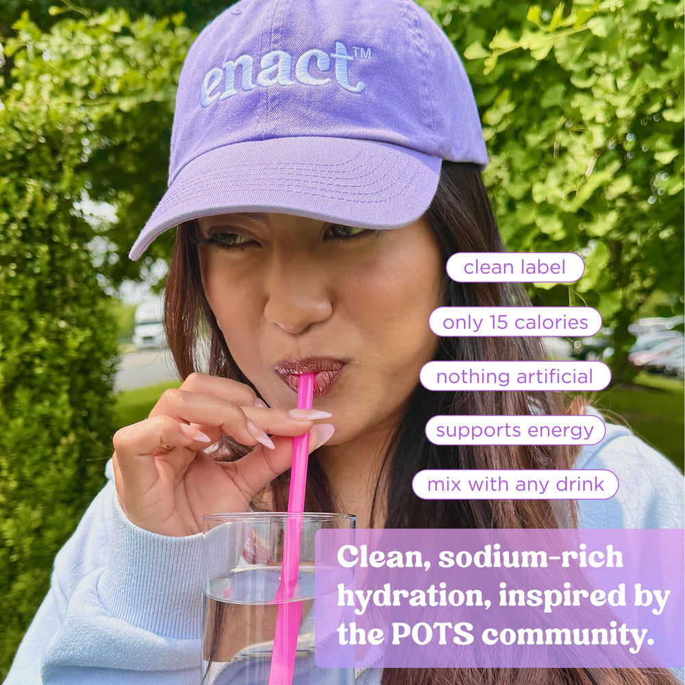 Enact Hydration sodium-potassium-magnesium balance supports daily hydration.