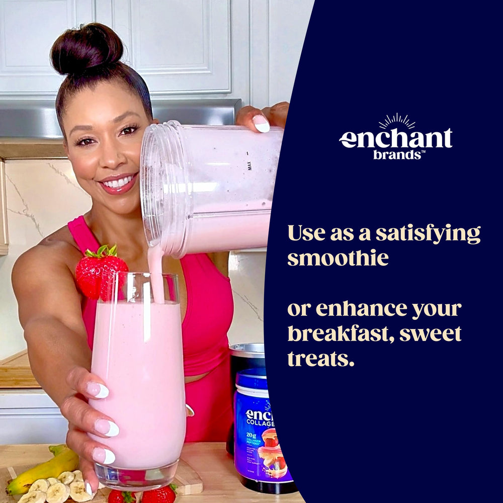 Nutrition facts panel showing 20 g protein per serving