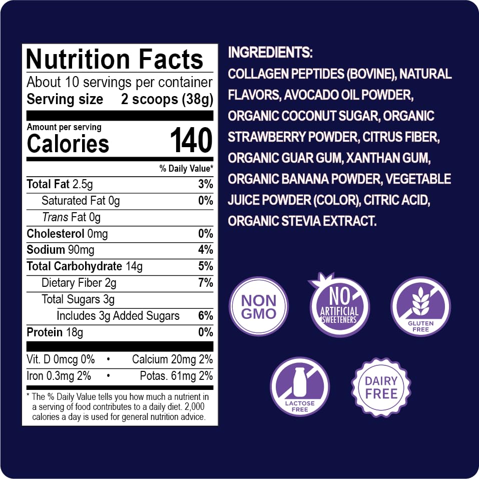 Prepared smoothie made with Enchant Collagen Powder