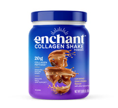 Product photo: Enchant Collagen Protein Powder Caramel Macchiato flavor (20 g grass-fed peptides)