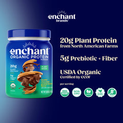 Ingredient highlights: pea protein, prebiotic fiber, organic seal