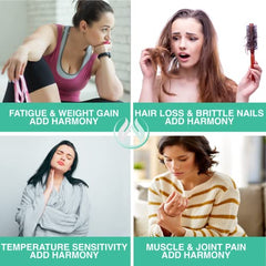 Graphic illustration featuring Ashwagandha, Zinc, Selenium, and Vitamin B12