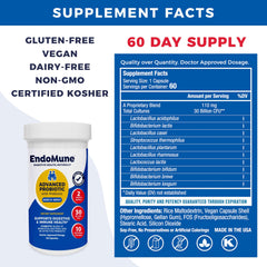 Endomune Advanced Probiotic with prebiotic FOS