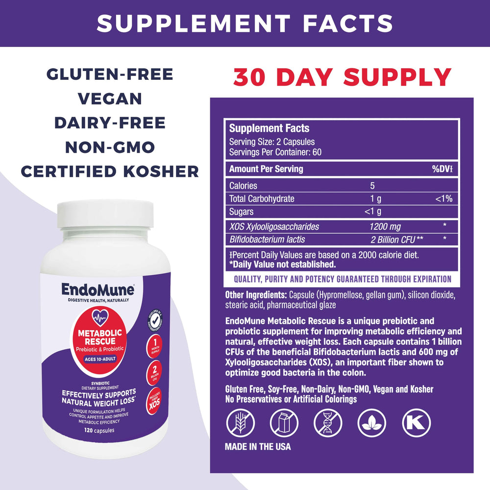 Endomune Metabolic Rescue vegan capsules