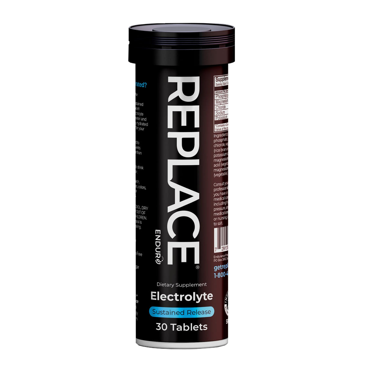 Front view of Endur Electrolyte SR bottle containing 30 sustained-release tablets