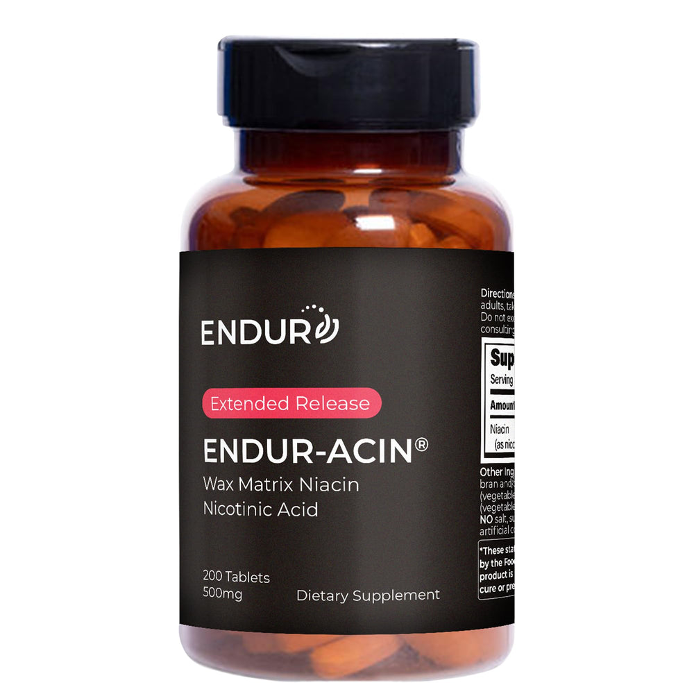 Hero image of Endur-Acin Niacin 500mg bottle with 200 tablets