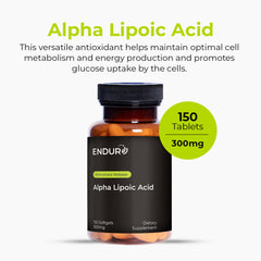 Label for Endur Alpha Lipoic Acid 300mg 150 Softgels