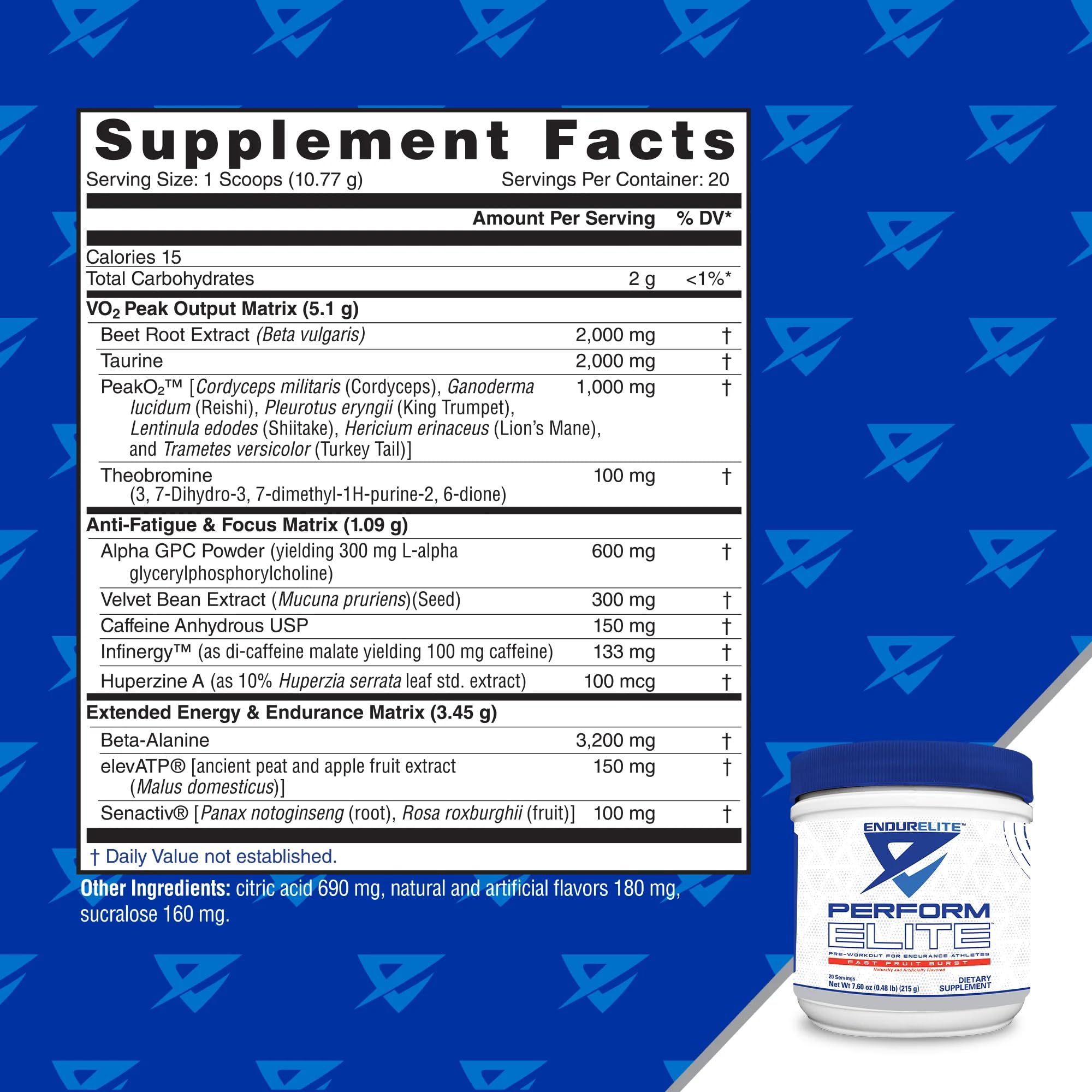 EndurElite Perform Elite pouring into glass with watermelon splash for pre-workout energy.