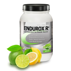 Endurox R4 lemon-lime bottle for post-workout recovery and hydration