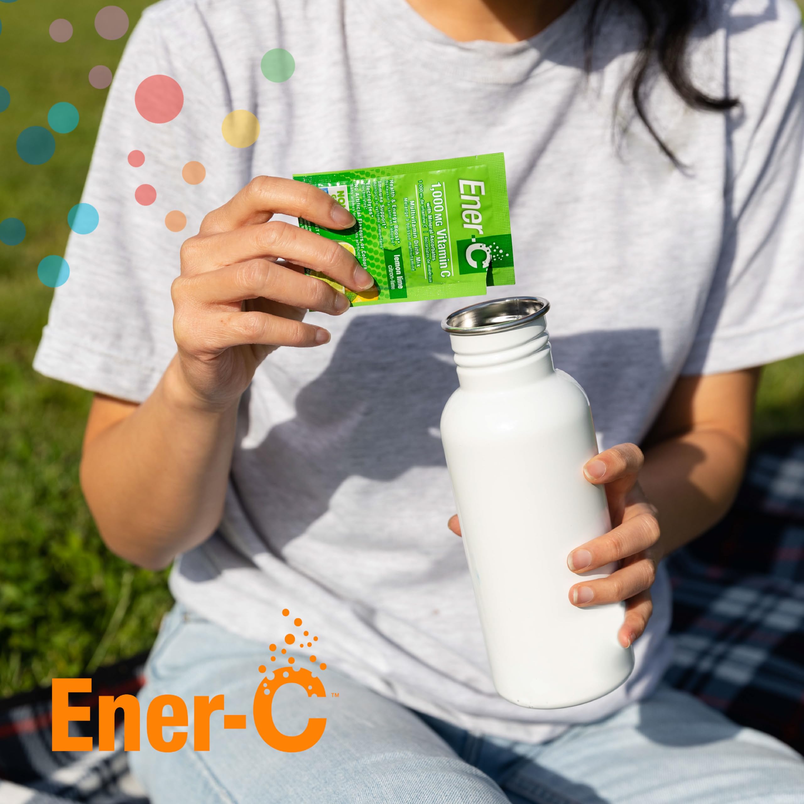 Nutrition facts and third-party purity testing image for Ener-C