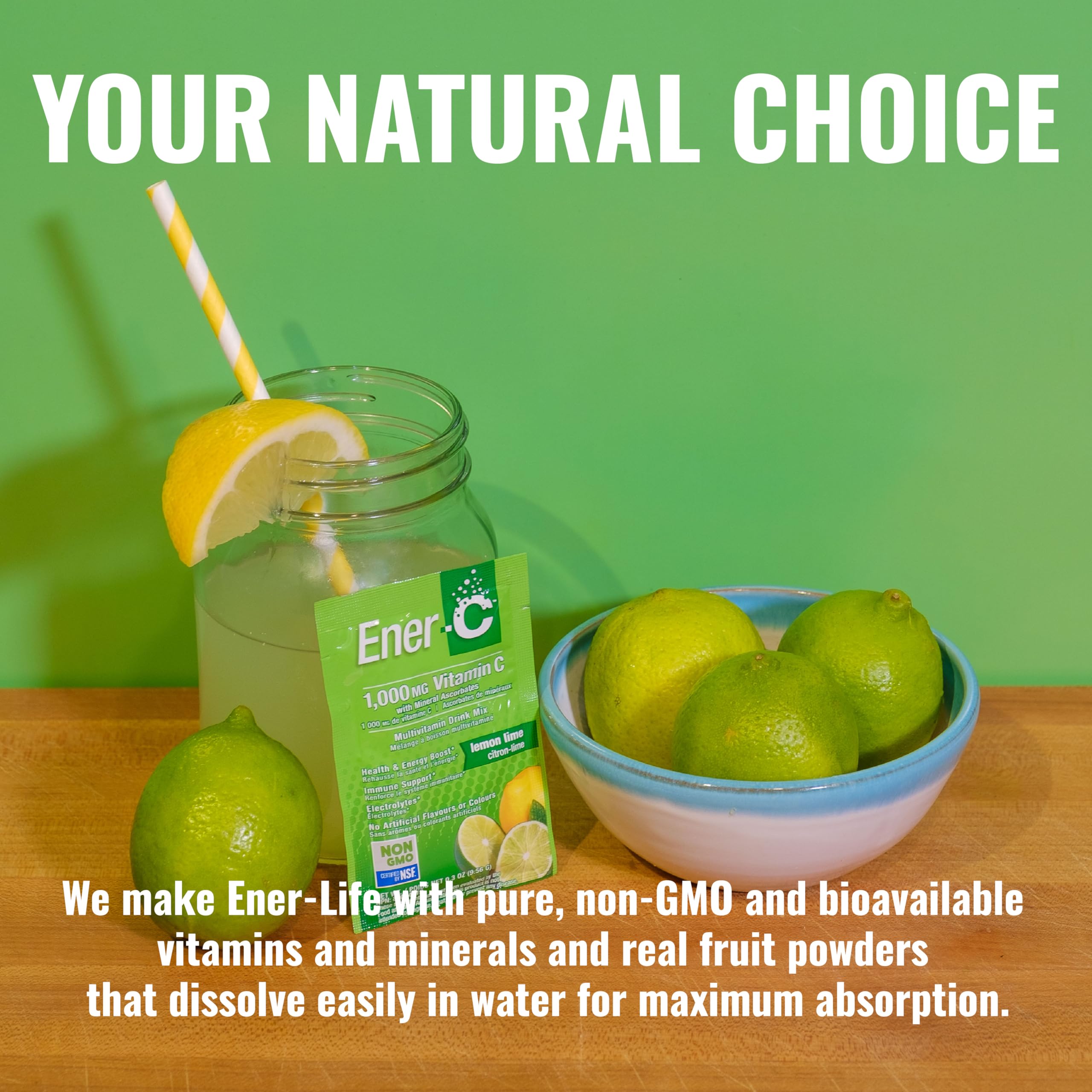 Ener-C real fruit flavor hydration powder packets