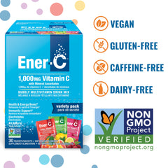 Ener-C variety pack back nutrition facts