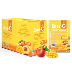 Ener-C Peach Mango Multivitamin Drink Mix packaging – 30 count