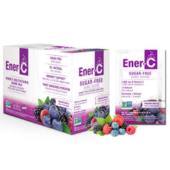Front of Ener-C Sugar Free Energy Mixed Berry 30-count package