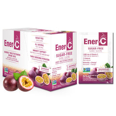 Ener-C Sugar Free Energy Passion Fruit box and sachet