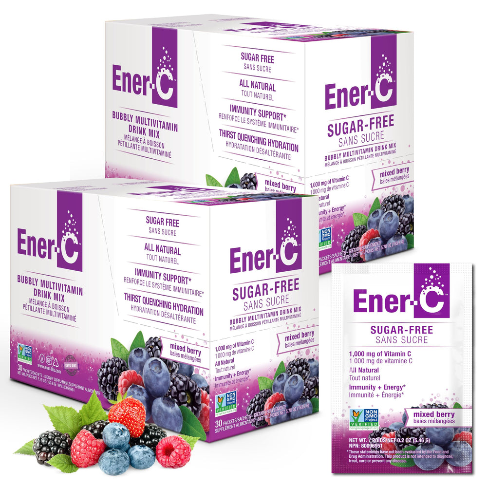 Ener-C Sugar Free Multivitamin Drink Mix Berry flavor packaging