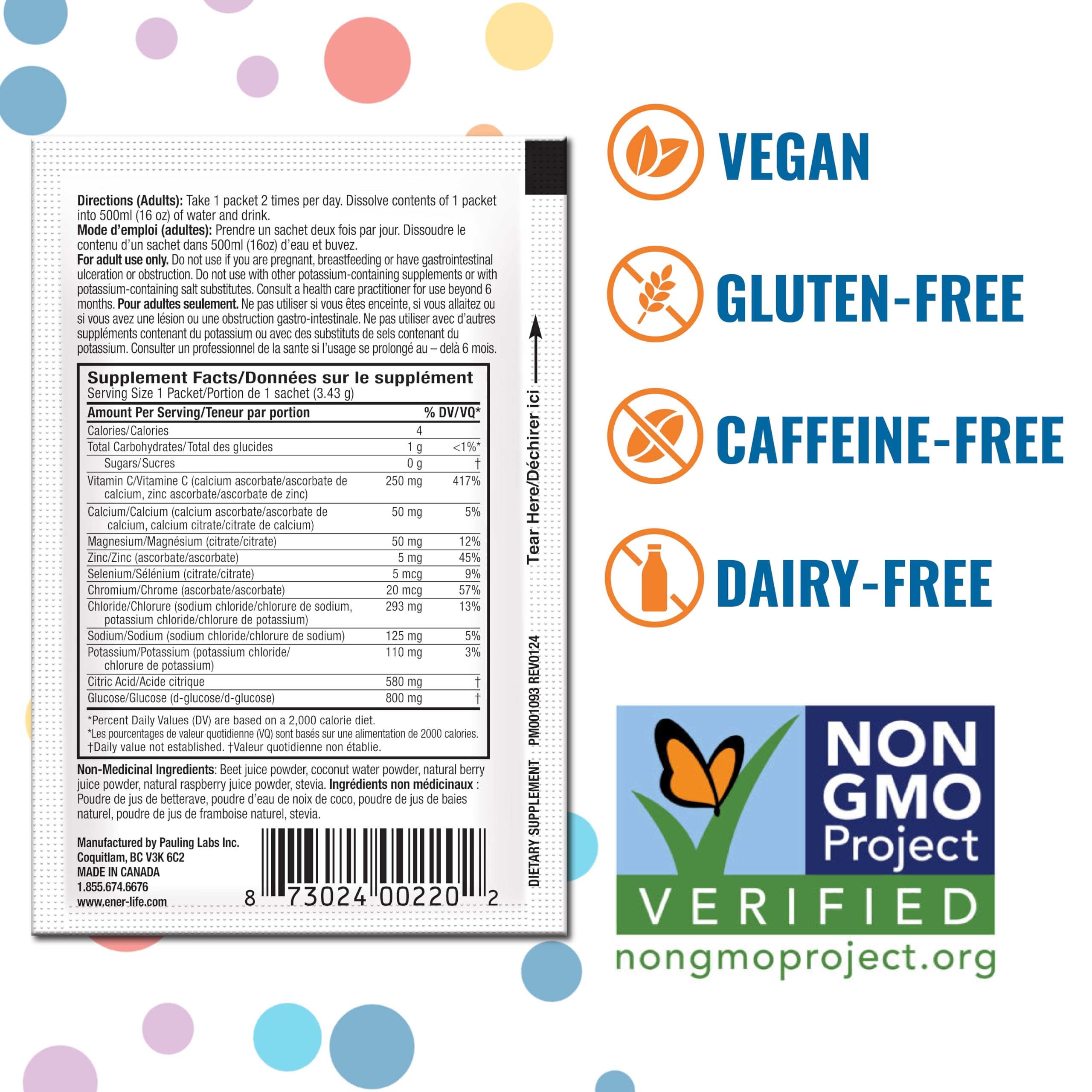 Vegan, gluten-free, non-GMO certification icons