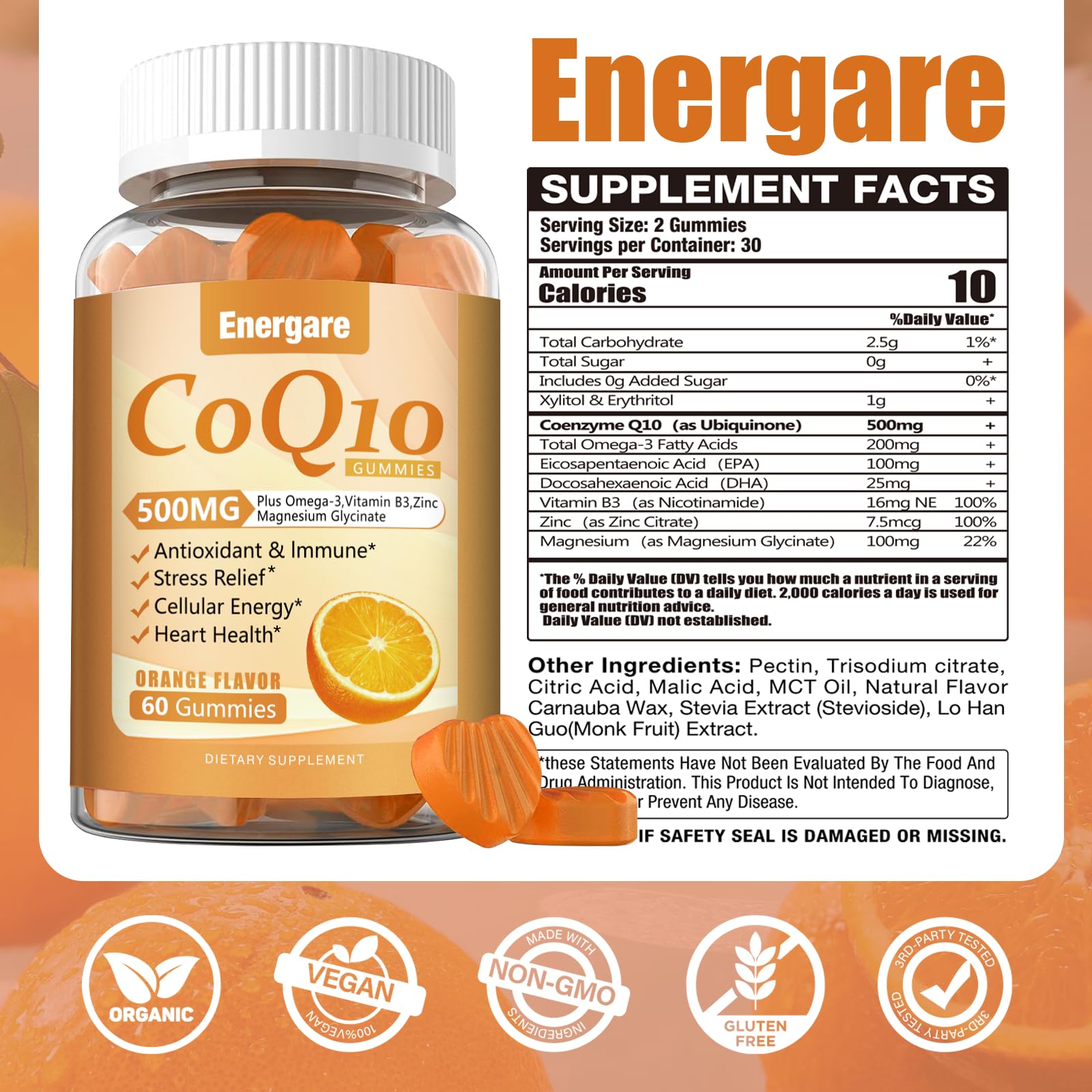 CoQ10 gummies with 3x better absorption