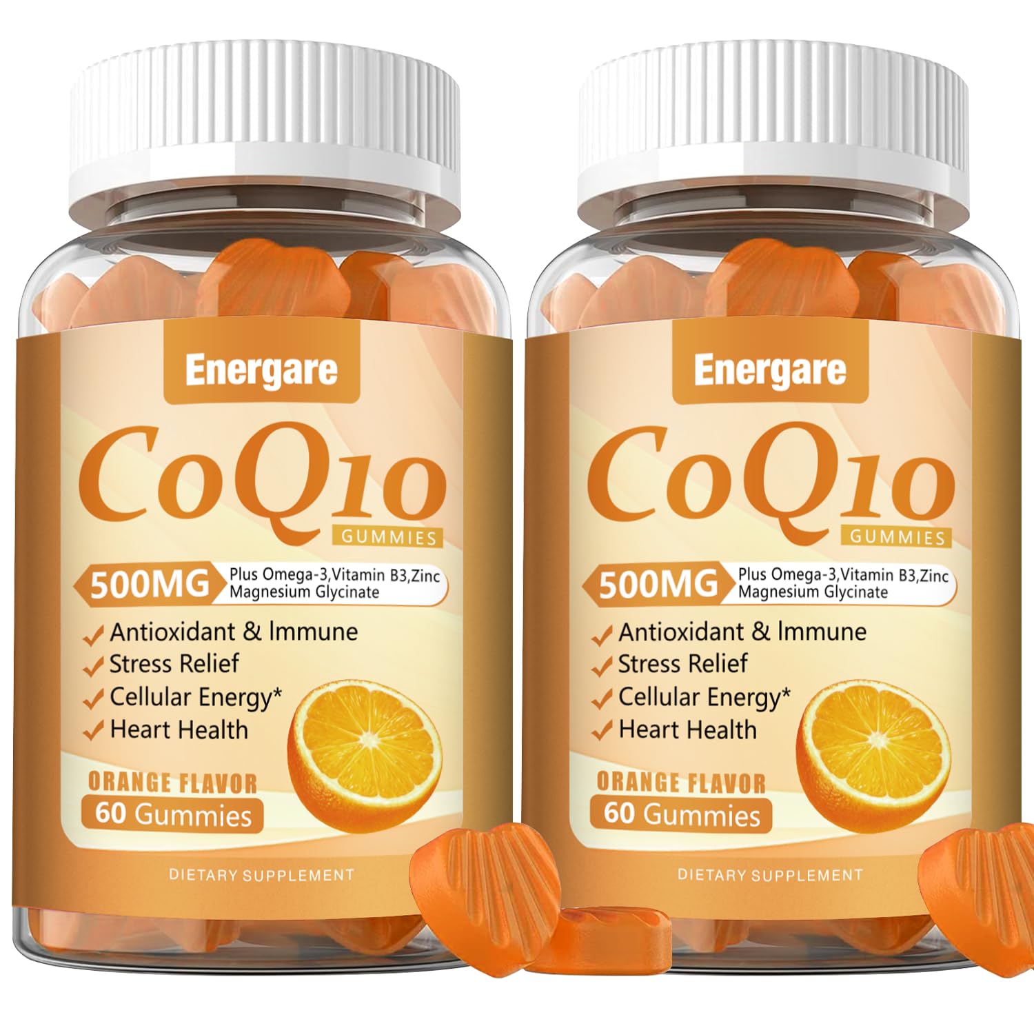 Energare CoQ10 Gummies 500mg 2-pack hero image