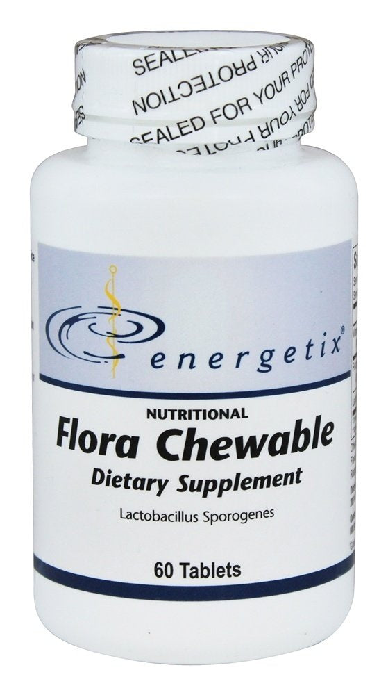Energetix Flora Chewable bottle and label