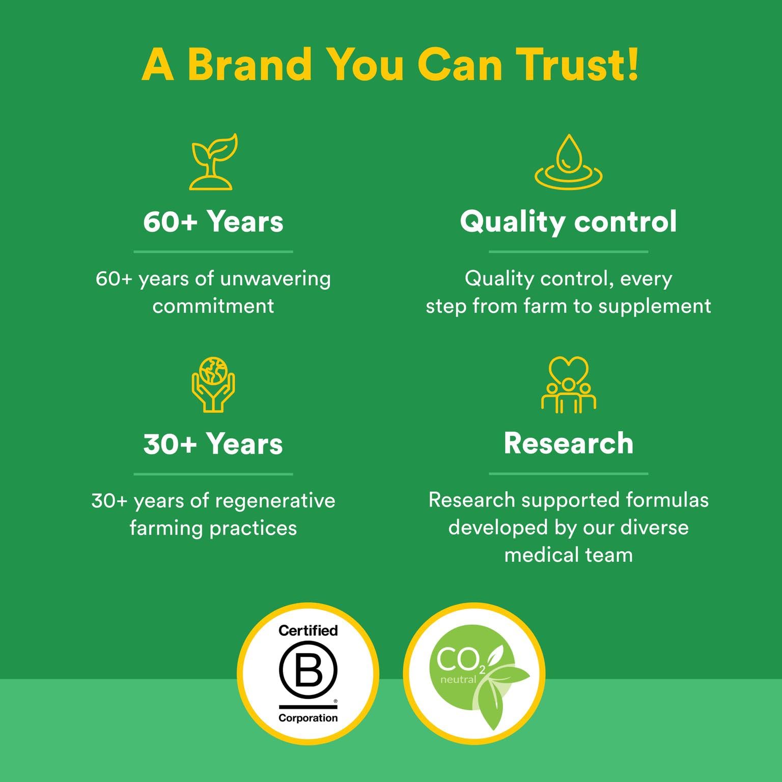Vegan, gluten-free, non-GMO certification icons on packaging