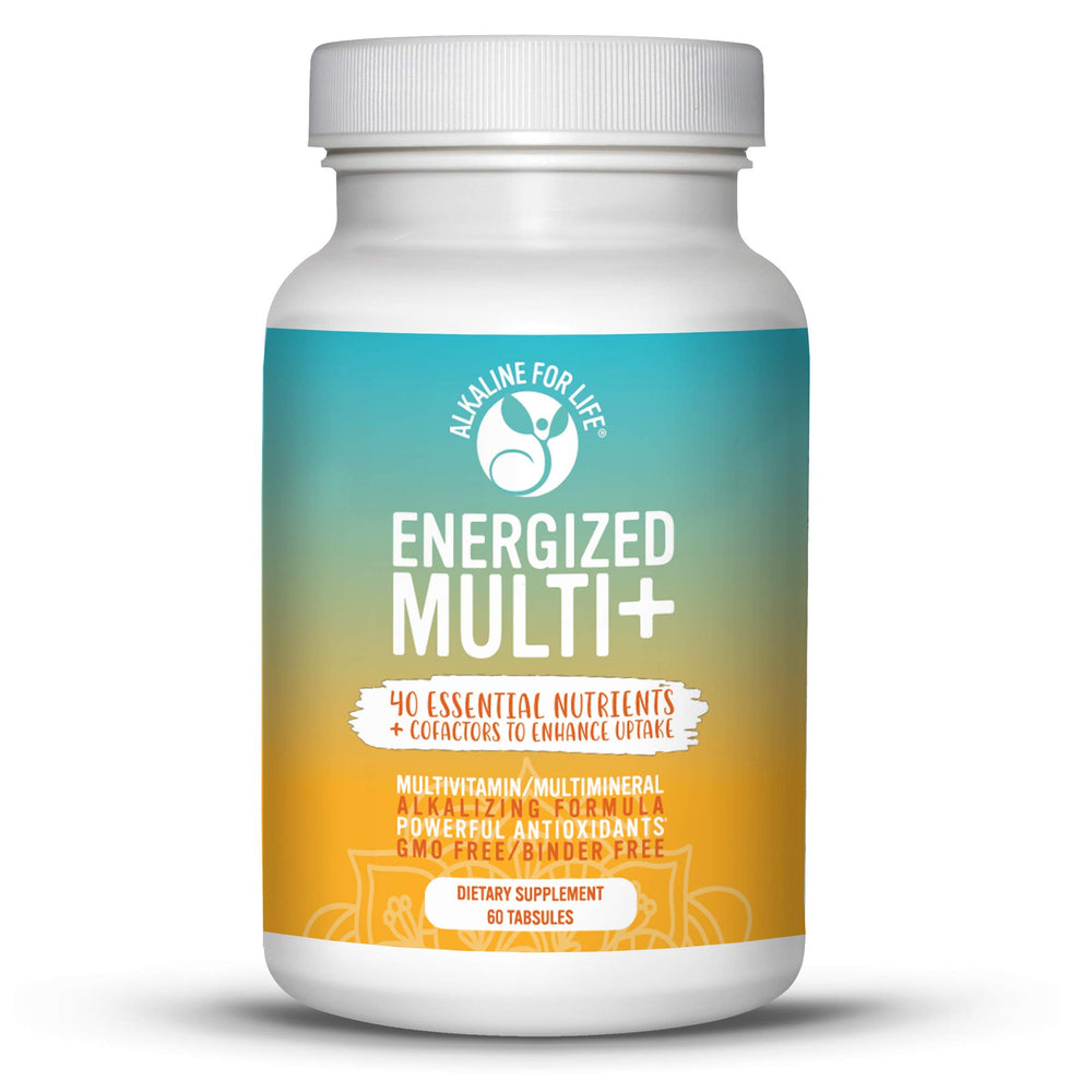 Front view of Energized Multi bottle with 60 tablets