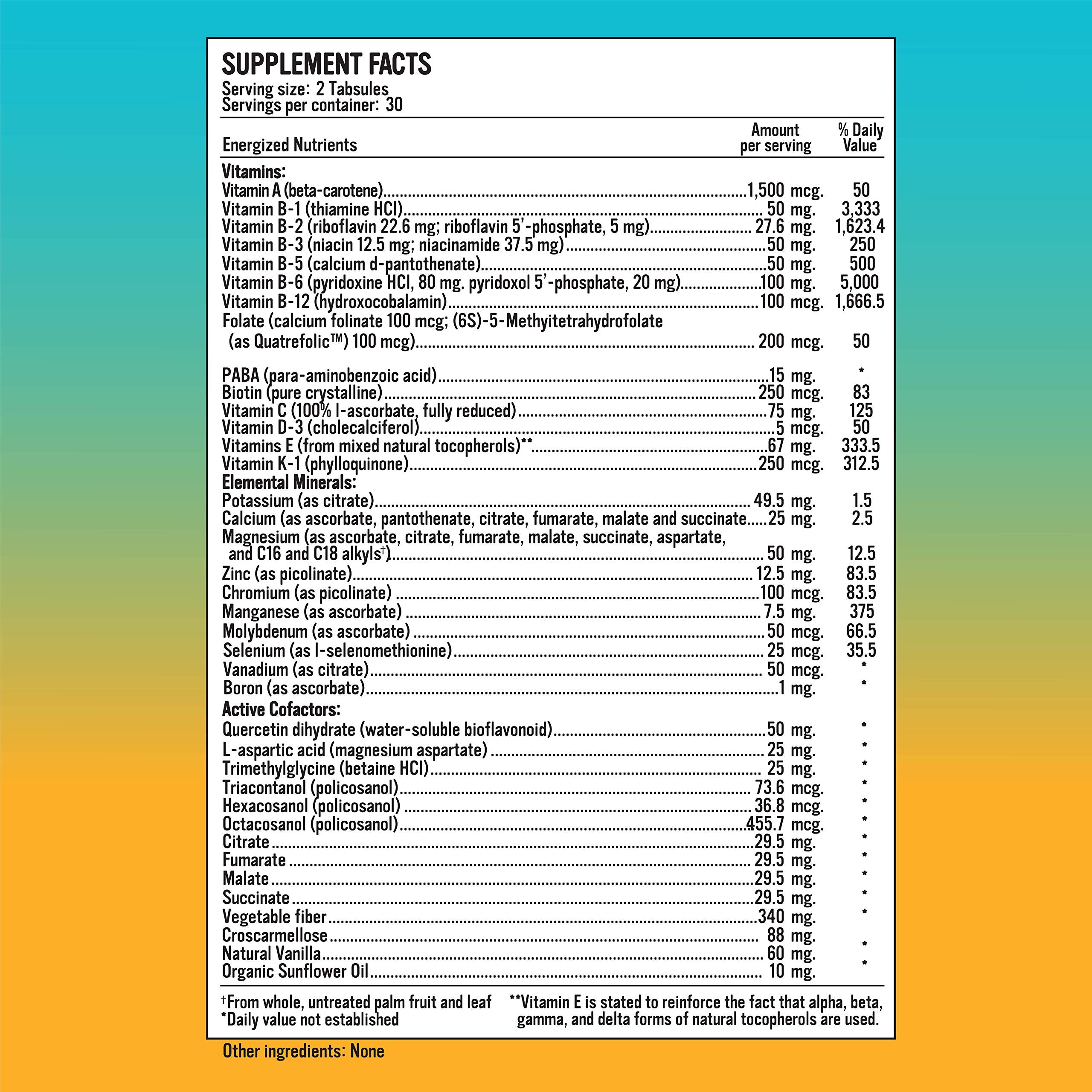 Side view of Energized Multi bottle