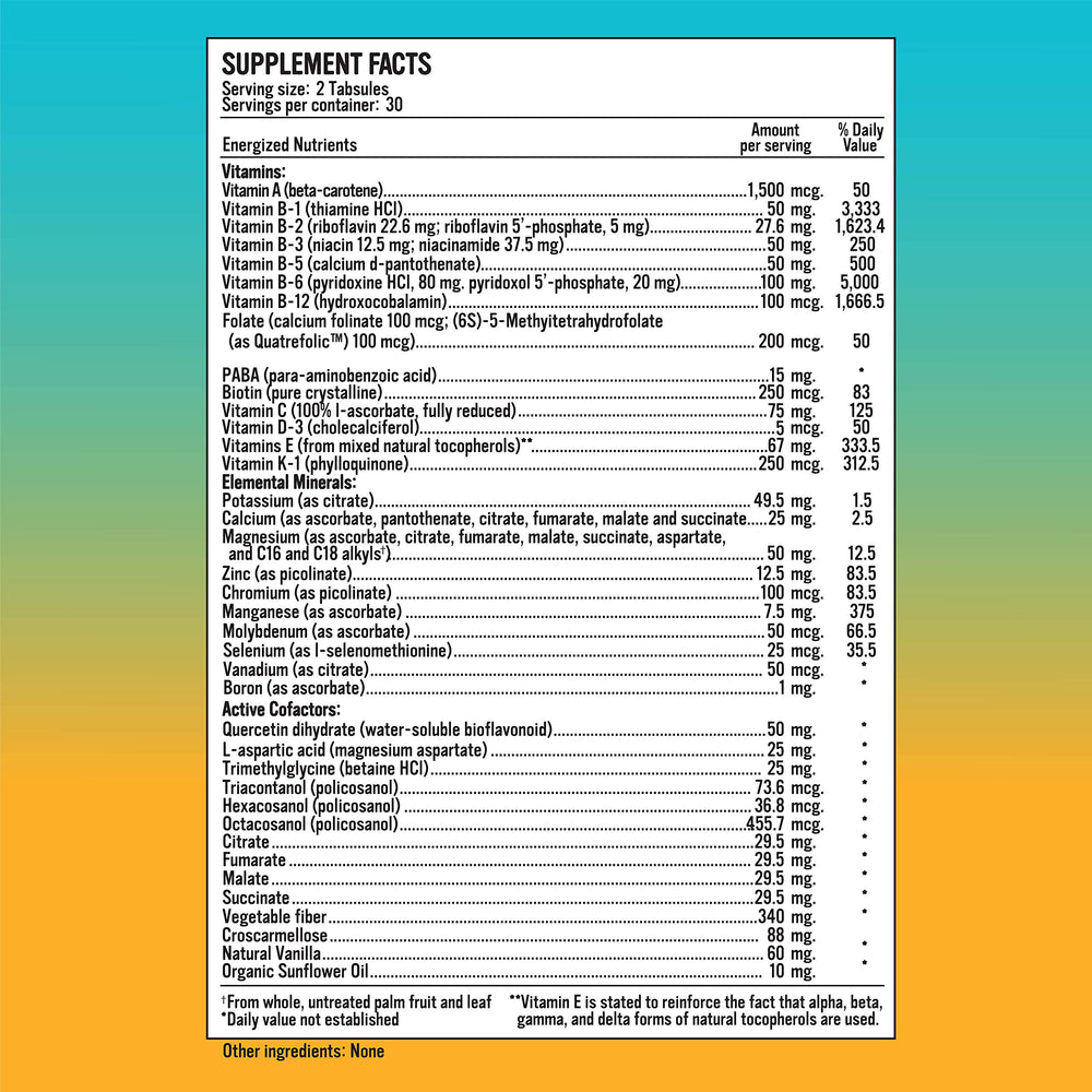 Side view of Energized Multi bottle