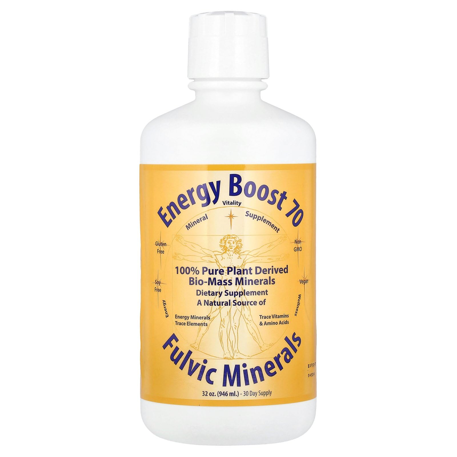 Energy Boost 70 Fulvic Minerals bottle – 32 oz (946 ml)