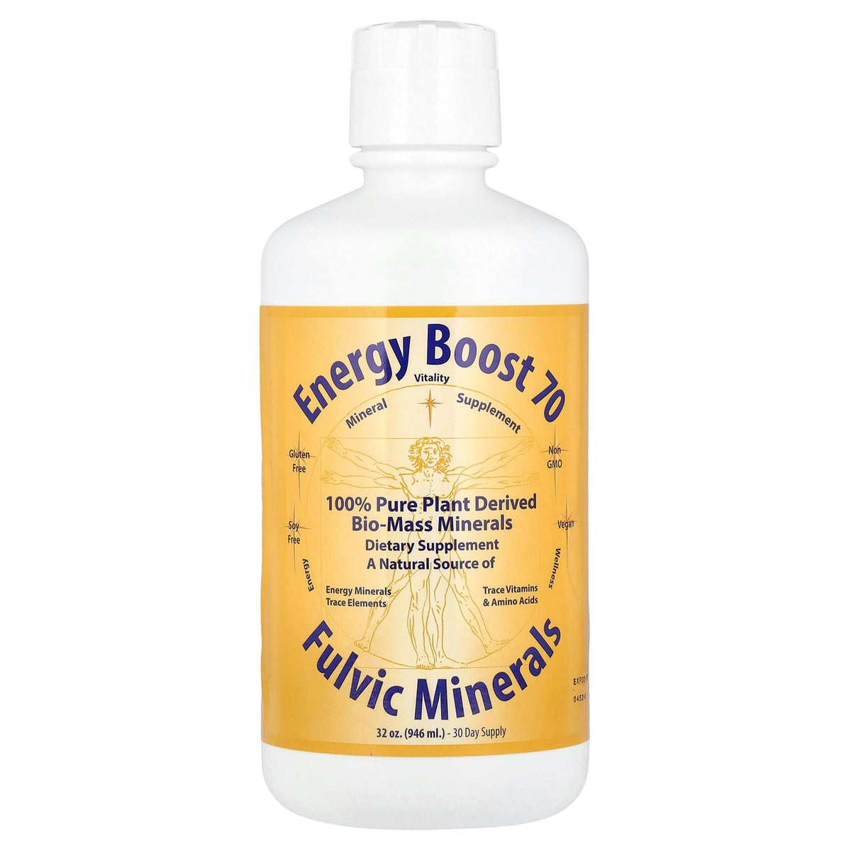 Energy Boost 70 Fulvic Minerals bottle – 32 oz (946 ml)
