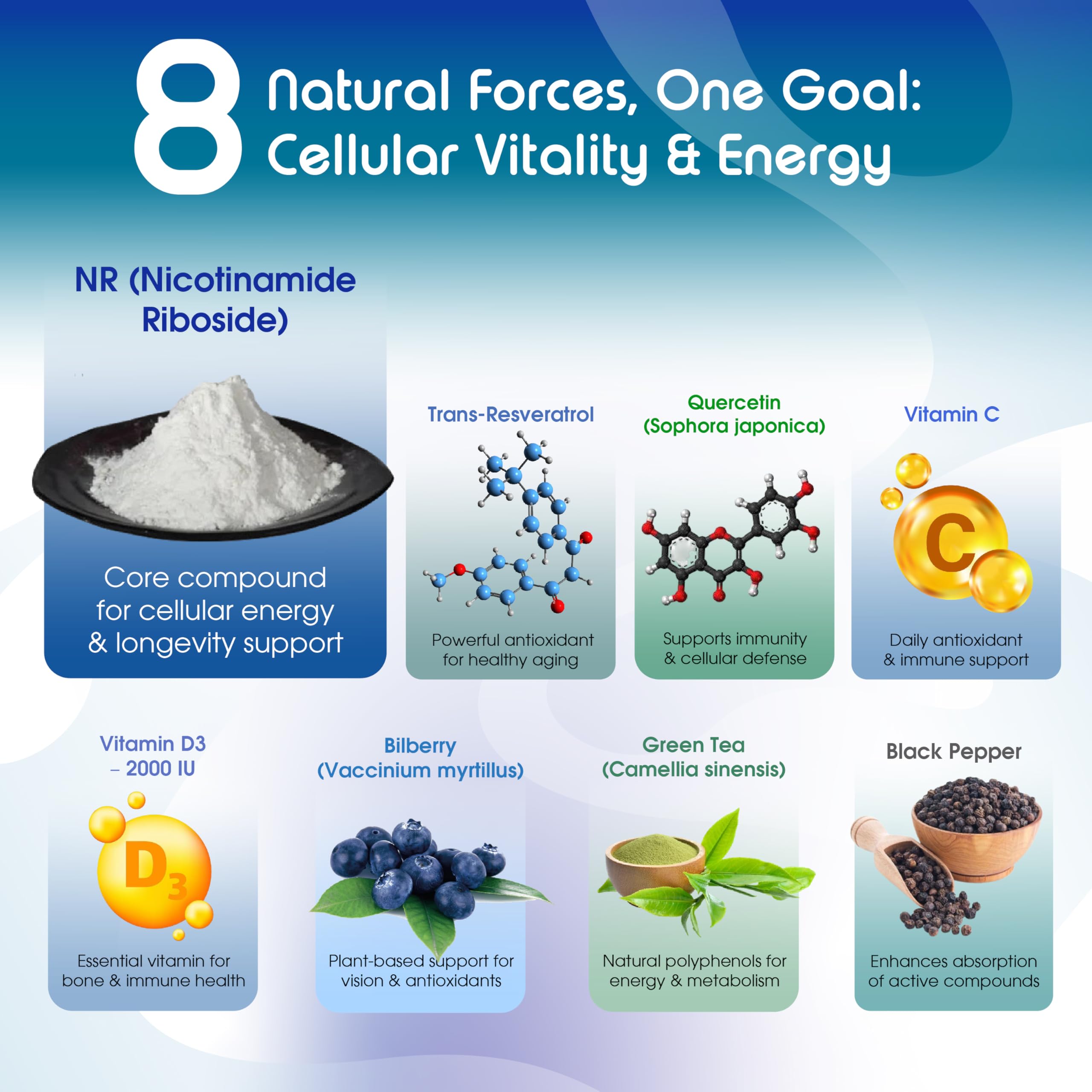 Concept of cellular wellness and energy support