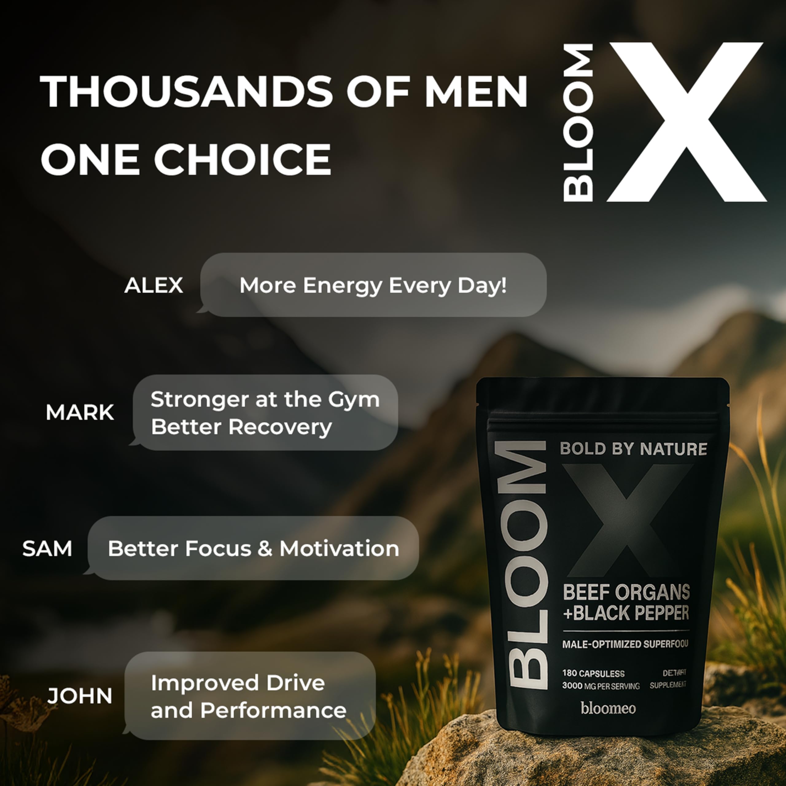 Concept image depicting male energy, immunity and performance