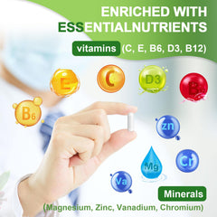 Supplements for energy metabolism with essential vitamins and minerals