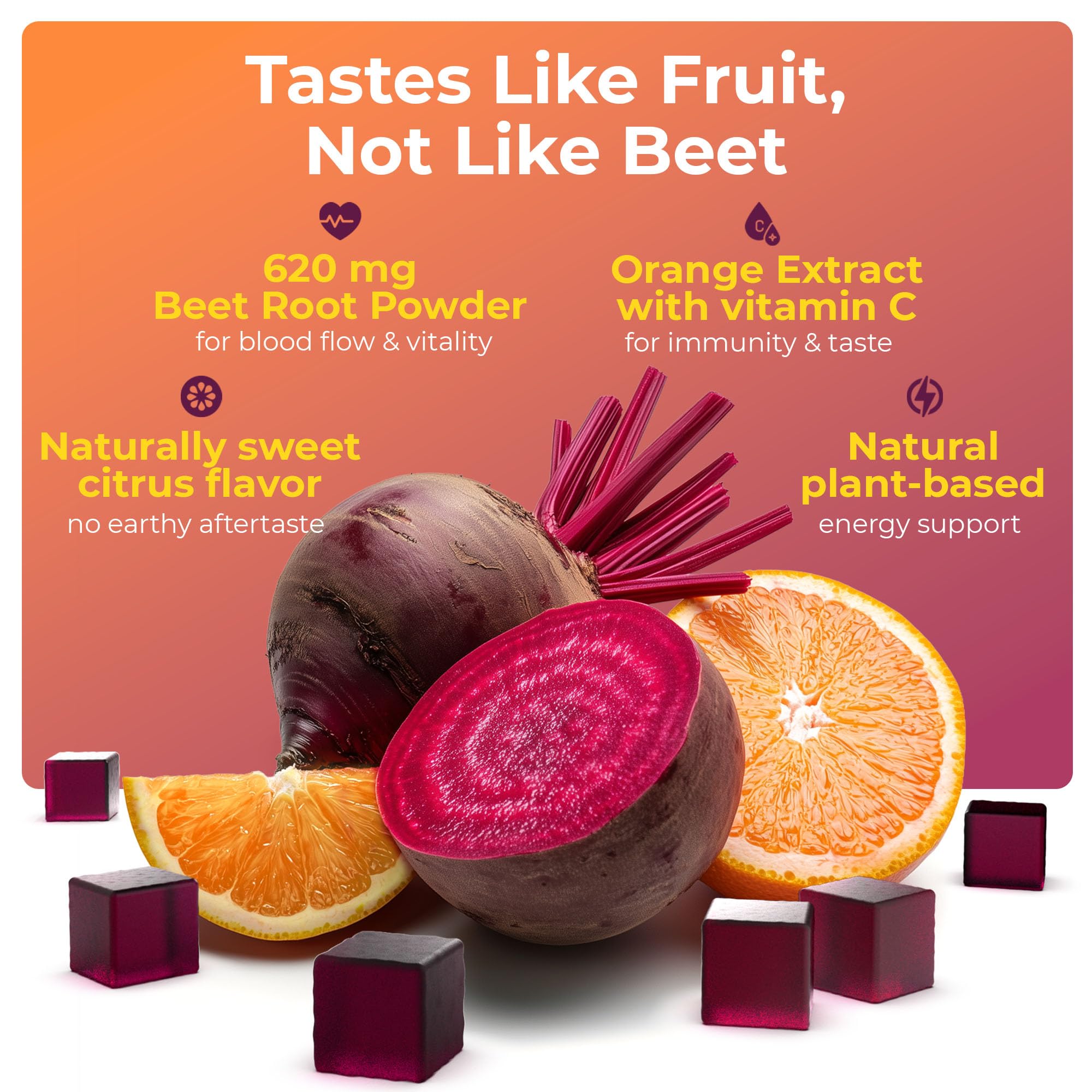 Energy of Life Beet Boom packaging front showcasing natural ingredients and heart health focus.