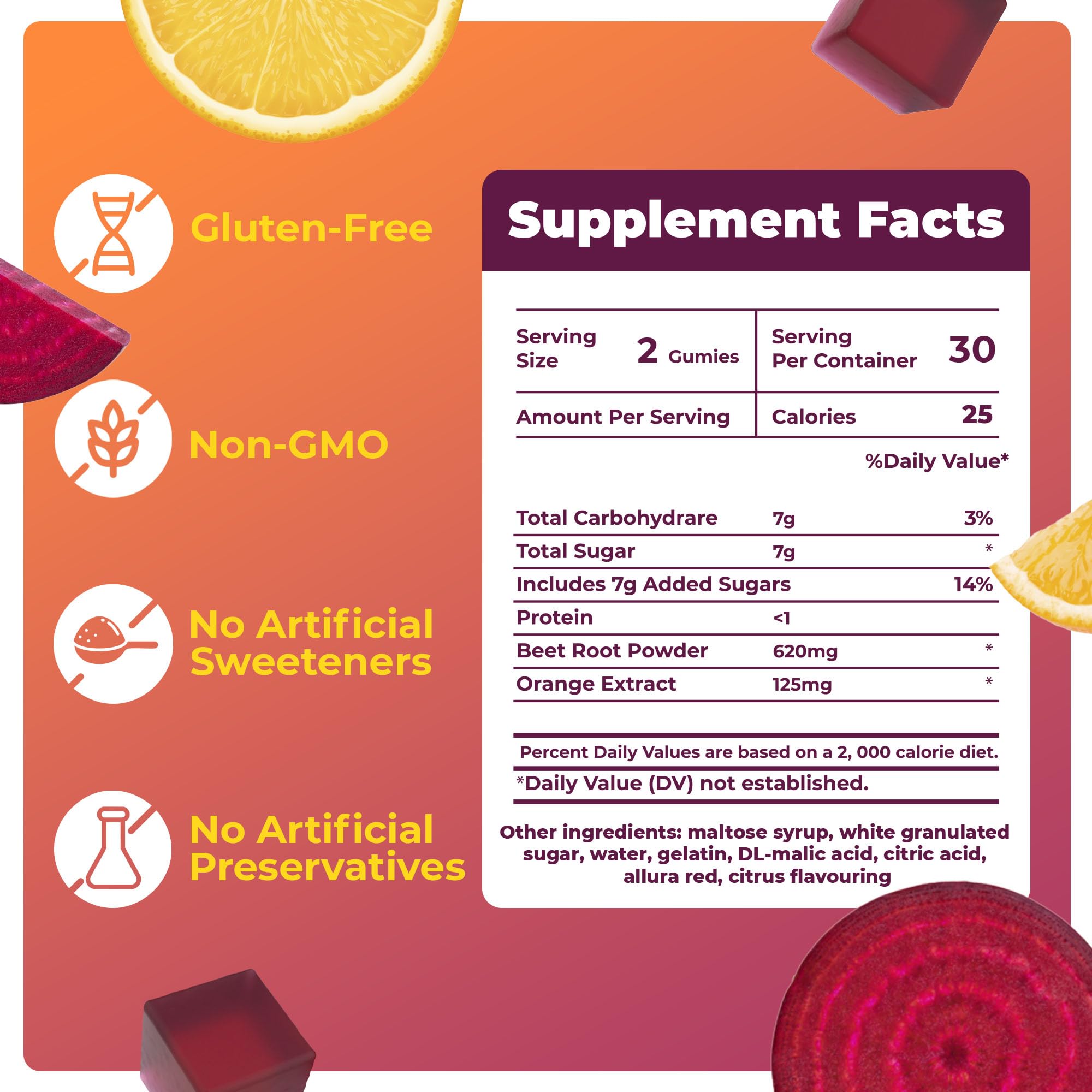 Energy of Life Beet Boom red beet ingredients panel highlighting plant-based formula.