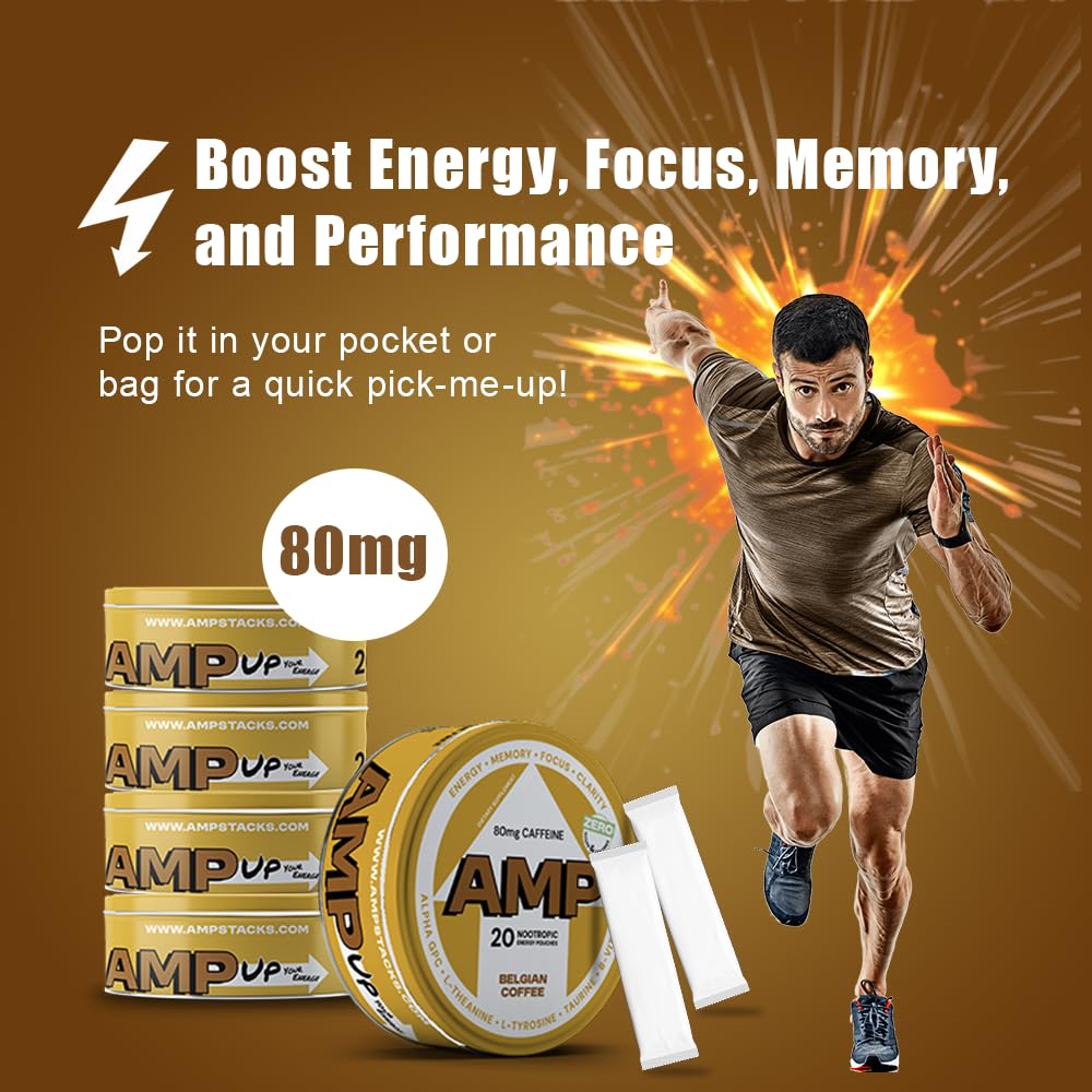 No nicotine, zero sugar label on Energy Pouch can