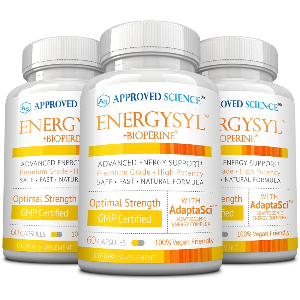 Bottle of Approved Science Energysyl 180 capsules