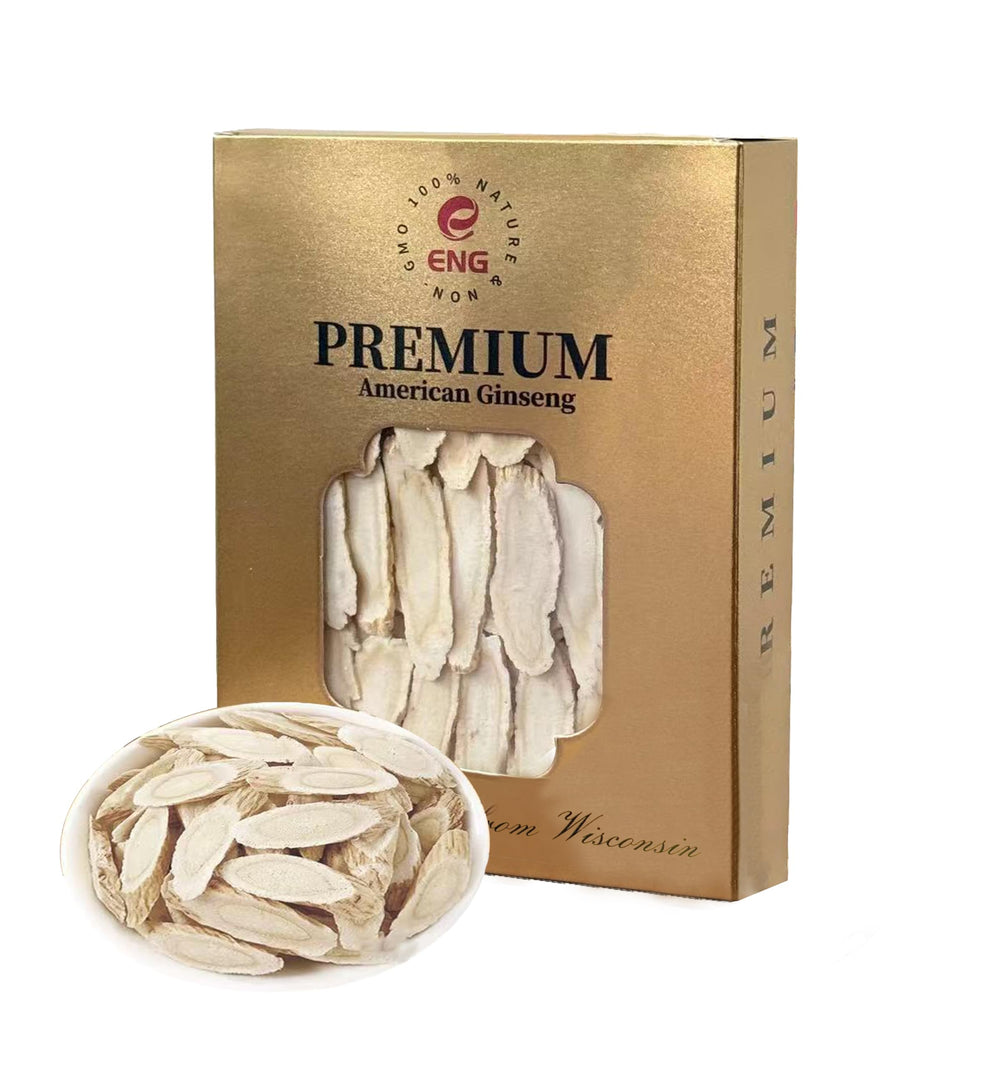Long-cut Wisconsin Panax ginseng slices for tea and soup