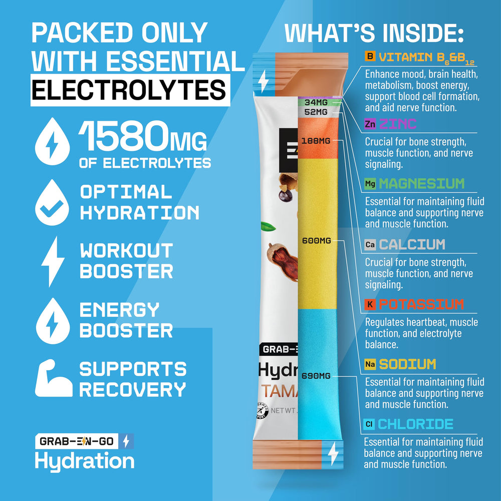 Engineered Nutrition sugar-free electrolyte tamarind packet travel-ready for on-the-go hydration