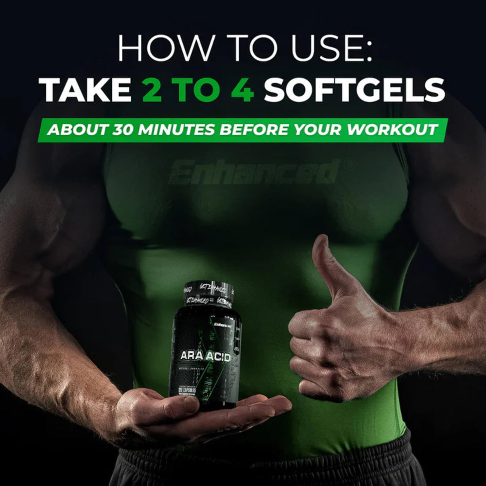 Graphic highlighting muscle growth benefits of arachidonic acid