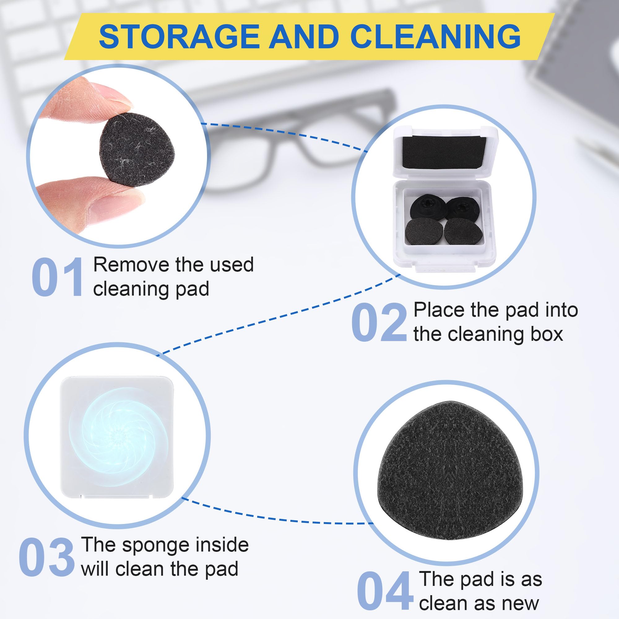Replacement pad for CarbonKlean eyeglass cleaner device